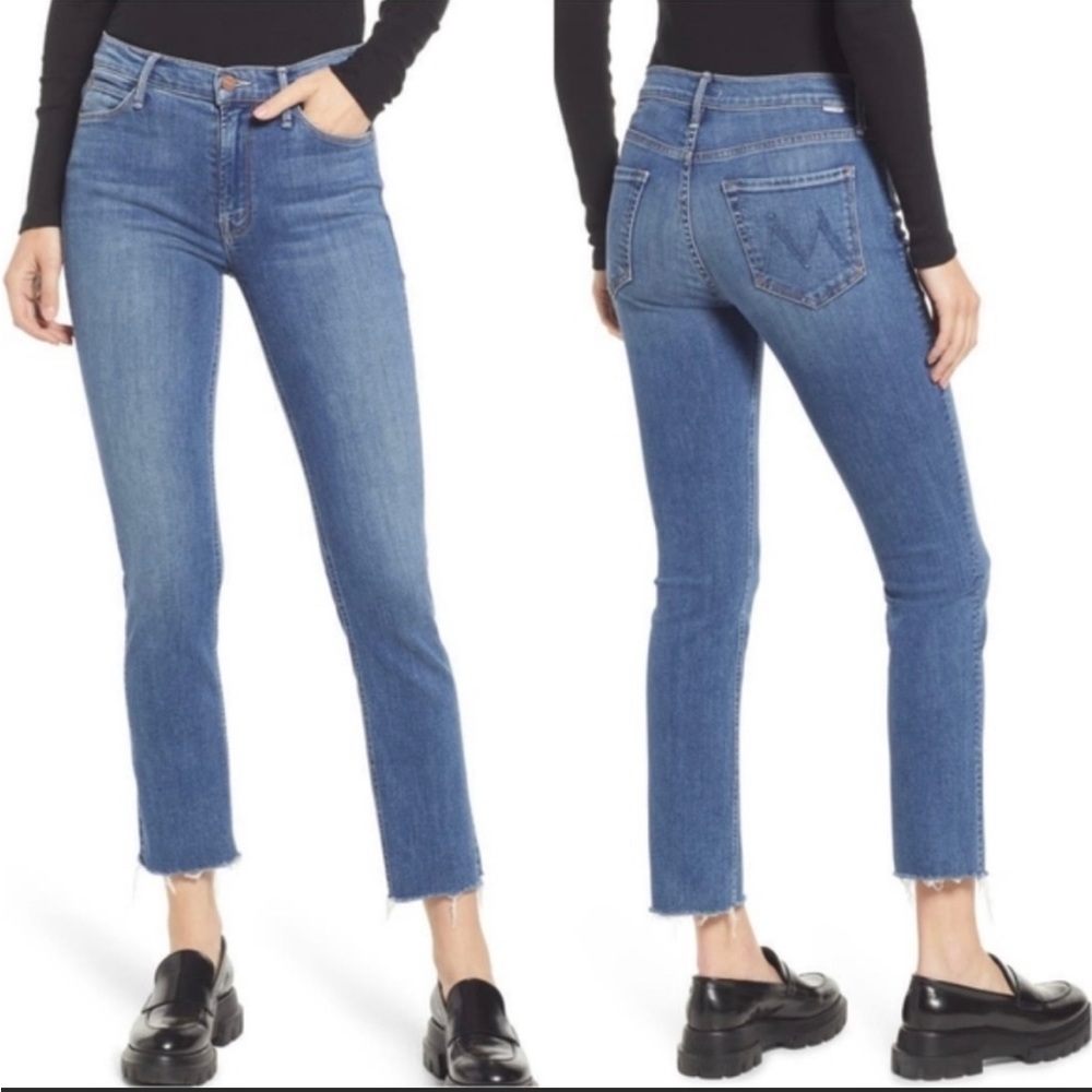 MOTHER The Mid Rise Dazzler Ankle Fray “This Time Next Year”